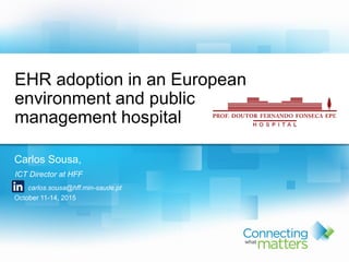 Apresentação na Cerner Health Conference, Kansas 2015